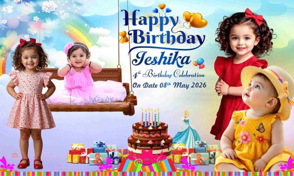 thumbnail Combo Birthday Flex PSD Template | Editable Birthday Banner
